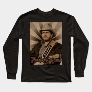 Vintage Classic Merle Haggard Long Sleeve T-Shirt